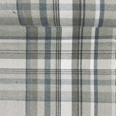 Balmoral Checks Wool Effect Tartan Upholstery Curtain Fabric Cushions, Beige - Bull Ring Fabrics