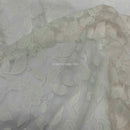 Cream Floral Cotton Stretch Lace Fabric 140cm