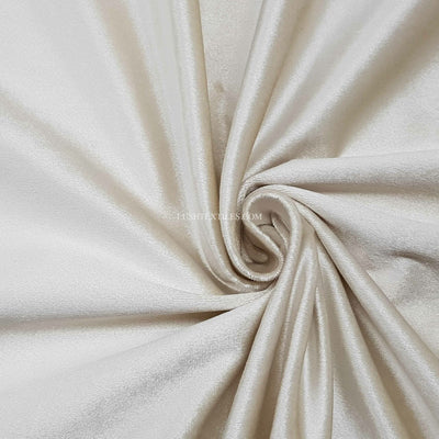 Bellissimo Plush Velvet Curtain Fabric, Ivory/Cream - Bull Ring Fabrics