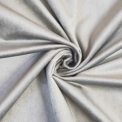 Bellissimo Plush Velvet Curtain Fabric, Light Grey - Bull Ring Fabrics