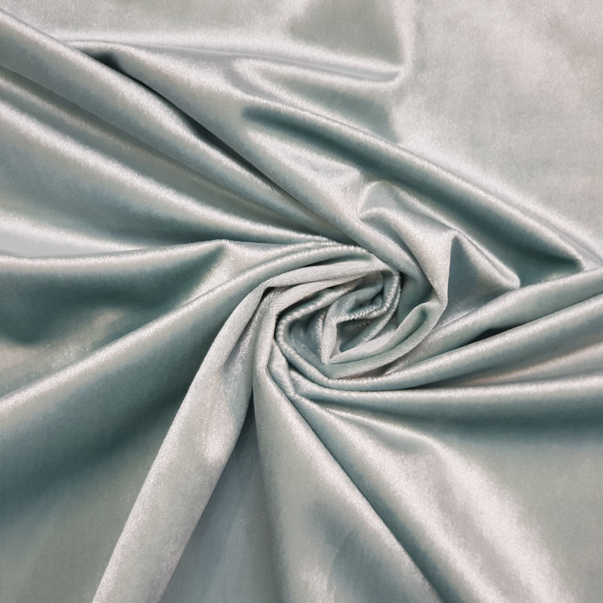Bellissimo Plush Velvet Curtain Fabric, Mint Green - Bull Ring Fabrics