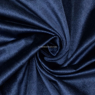Bellissimo Plush Velvet Curtain Fabric, Navy - Bull Ring Fabrics