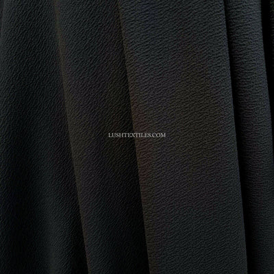 Black Cotton Viscose Crepe Stretch Jersey Abaya Dress Fabric 150 cm - Bull Ring Fabrics