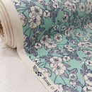 Black Line Floral Print Rose & Hubble 100% Cotton Fabric Kimono Frock Dress 45" - Bull Ring Fabrics