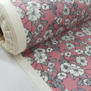 Black Line Floral Print Rose & Hubble 100% Cotton Fabric Kimono Frock Dress 45" - Bull Ring Fabrics