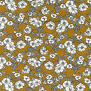 Black Line Floral Print Rose & Hubble 100% Cotton Fabric Kimono Frock Dress 45" - Bull Ring Fabrics
