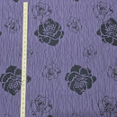Black Rose Slub Upholstery Curtain Brocade Fabric, Purple - Bull Ring Fabrics