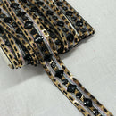 Black Stone Diamond Cut Gold Lace Trimming Wedding Dress Neck Hem Arms/Skirt Top - Bull Ring Fabrics