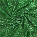 Bling Sequins Net Fabric, Emerald Green - Bull Ring Fabrics