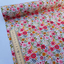 Blossom Floral Flowers Print Rose & Hubble Cotton Poplin Fabric - Bull Ring Fabrics