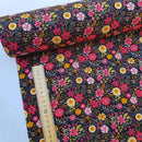 Blossom Floral Flowers Print Rose & Hubble Cotton Poplin Fabric - Bull Ring Fabrics