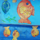 Blue Aquarium Ripstop Fishes Sea Life Shower Curtain Blinds Fabric 72" - Bull Ring Fabrics