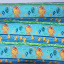 Blue Aquarium Ripstop Fishes Sea Life Shower Curtain Blinds Fabric 72" - Bull Ring Fabrics