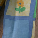 Blue Flower Pots Waterproof Ripstop Outdoor PVC Bathroom Fabric Nursery 182cm - Bull Ring Fabrics