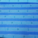 BLUE NAUTICAL FISH & BOATS WATER RESISTANT RIPSTOP FABRIC MATERIAL BY THE METRE - Bull Ring Fabrics