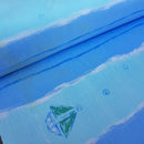 BLUE NAUTICAL FISH & BOATS WATER RESISTANT RIPSTOP FABRIC MATERIAL BY THE METRE - Bull Ring Fabrics
