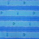BLUE NAUTICAL FISH & BOATS WATER RESISTANT RIPSTOP FABRIC MATERIAL BY THE METRE - Bull Ring Fabrics