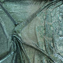 Bottle Green Carnival Sequins Fancy Net Netting Fabric Wedding Asian Designer - Bull Ring Fabrics