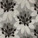 Brown Floral Flowers Heavy Upholstery Fabric 140cm, Beige - Bull Ring Fabrics