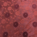 Brown Floral Upholstery Curtain Brocade Fabric 140cm - Bull Ring Fabrics