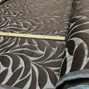 Brown Leaves Floral Curtain Brocade Fabric, 140cm - Bull Ring Fabrics