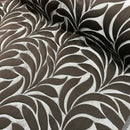 Brown Leaves Floral Curtain Brocade Fabric, 140cm - Bull Ring Fabrics