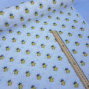 Bumblebee Cotton Poplin Fabric Rose & Hubble Dress Skirt, Ivory/Cream - Bull Ring Fabrics