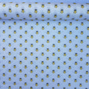 Bumblebee Cotton Poplin Fabric Rose & Hubble Dress Skirt, Ivory/Cream - Bull Ring Fabrics