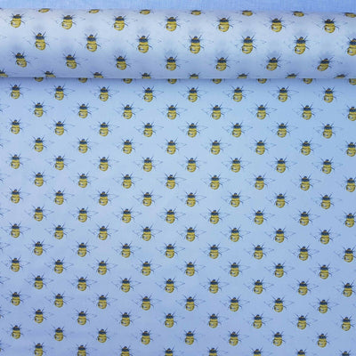 Bumblebee Cotton Poplin Fabric Rose & Hubble Dress Skirt, Ivory/Cream - Bull Ring Fabrics
