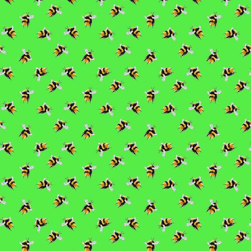 Bumblebee Digital Cotton Craft Bee Fabric 140cm, Apple Green - Bull Ring Fabrics