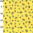 Bumblebee & Flowers Rose & Hubble Cotton Poplin Fabric - Bull Ring Fabrics