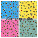 Bumblebee & Flowers Rose & Hubble Cotton Poplin Fabric - Bull Ring Fabrics