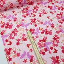Butterfly Floral Flowers Rose & Hubble Cotton Fabric - Bull Ring Fabrics