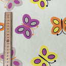 Butterfly Print Cotton Upholstery Fabric, Yellow - Bull Ring Fabrics