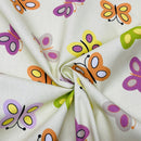 Butterfly Print Cotton Upholstery Fabric, Yellow - Bull Ring Fabrics