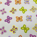 Butterfly Print Cotton Upholstery Fabric, Yellow - Bull Ring Fabrics