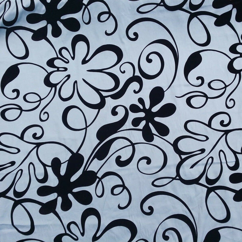 Monaco Cotton Panama Velvet Flocked Fabric Curtain Brocade Upholstery 140cm
