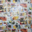 Oilcloth PVC Macrons Cakes Dessert Bar Printed Tablecloth 54"