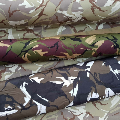 Camo Cotton Drill Fabric Army Military Camouflage - Bull Ring Fabrics