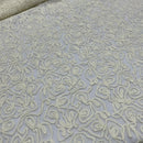 Cream Flower Lace Mermaid Hem Cami Lace Wedding Fabric Net Wedding Crop Dress