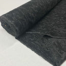 Camouflage Print Wool Blend Fabric, Black/Grey