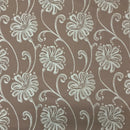 Floral Flowers Curtain Brocade Fabric 140cm, Brown