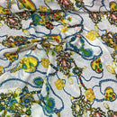 Chains Printed Chiffon Dress Fabric - Bull Ring Fabrics