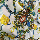 Chains Printed Chiffon Dress Fabric - Bull Ring Fabrics