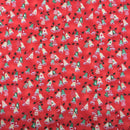 Christmas Bells Xmas Print Cotton Fabric, Red - Bull Ring Fabrics