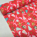 Christmas PolyCotton Fabric Xmas Crafts Material 45" - Bull Ring Fabrics