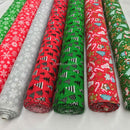 Christmas PolyCotton Fabric Xmas Crafts Material 45" - Bull Ring Fabrics
