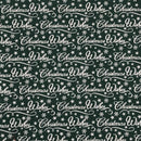 Christmas Wishes Polycotton Fabric Xmas Crafts 45", Green - Bull Ring Fabrics