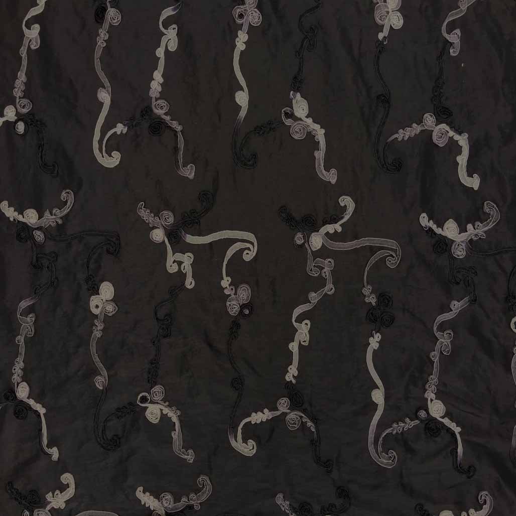 Coco Ribbon Organza Floral Taffeta Fabric - Bull Ring Fabrics