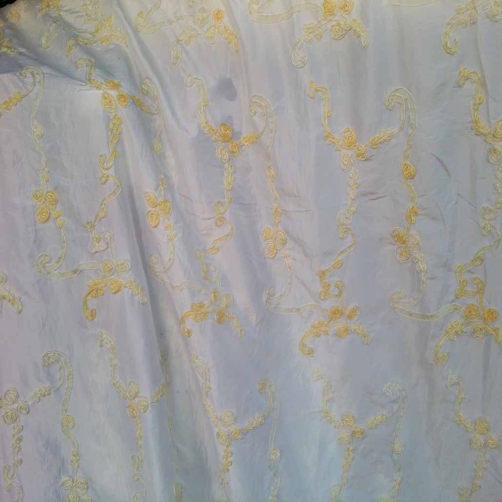 Coco Ribbon Organza Floral Taffeta Fabric - Bull Ring Fabrics